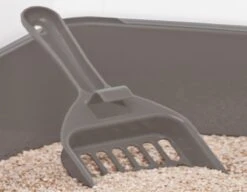 Iris Ohyama Kattenbak Open CLH-12 - Kunststof - Taupe/Wit - Met Schepje -Winkel Voor Kattenbenodigdheden 1200x931