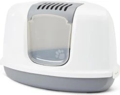 Savic Hoek Kattenbak Nestor Grijs / Wit - 58.5X45.5X40 CM