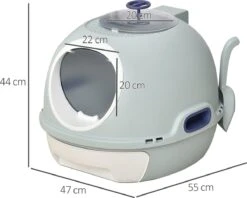 PawHut Kattentoilet Kattenbak Dakraam Bodembak Schep Draagbaar PP ABS D31-012 22 PawHut Kattentoilet Kattenbak Dakraam Bodembak Schep Draagbaar PP ABS D31-012 -Winkel Voor Kattenbenodigdheden 1200x960 5