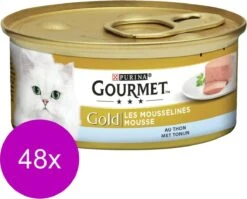 Gourmet Gold Mousse 85 G - Kattenvoer - 48 X Tonijn