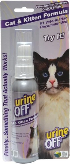 Urine Off - Geur En Vlekverwijderaar Voor Kitten En Kat Urine 118 Ml -Winkel Voor Kattenbenodigdheden 516x1200