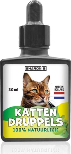 Natuurlijke Vlooiendruppels Voor Katten - Vanaf 4 Kg - 100% Natuurlijk - Vlooien - Zonder Giftige Pesticiden - 30 Ml - Speciale Formule Voor Katten - Vachtdruppels - Made In Holland