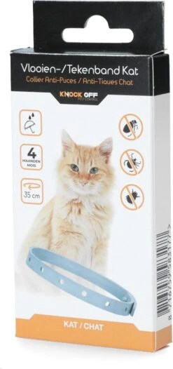 Knock Off Vlooien-tekenband – 100% Natuurlijke Vlooienbestrijding - Zonder Schadelijke Pesticiden Of Gif – Effectief Tot 4 Maanden – Nederlands- En Franstalige Handleiding – Regen- En Waterbestendig - Geschikt Voor Katten – 35 Cm -Winkel Voor Kattenbenodigdheden 564x1200