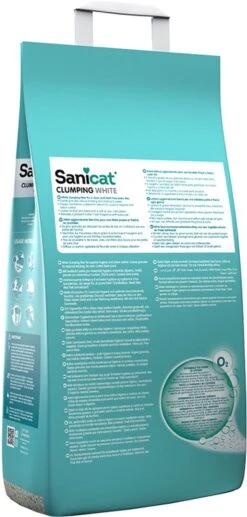 Sanicat Kattenbakvulling Clumping White Cotton Fresh 20 Liter -Winkel Voor Kattenbenodigdheden 573x1200