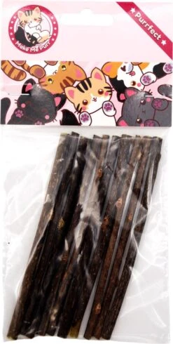 Make Me Purr Matatabi Sticks (10 Stuks) - Silver Vine Kattenkruid Stokjes - Catnip Effect Kauwstokjes - Kattensnack Kattensnoepjes - Kattenspeelgoed Kattenspeeltjes -Winkel Voor Kattenbenodigdheden 605x1200