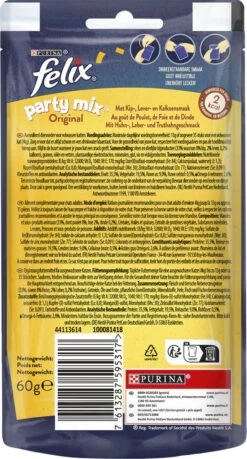 Felix Party Mix - Kattensnacks Original - 8 X 60g -Winkel Voor Kattenbenodigdheden 646x1200 1