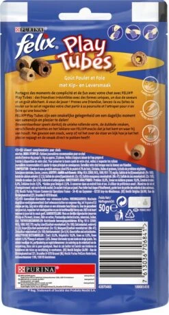 Felix PlayTubes - Kattensnacks - Kip & Lever - 8 X 50g -Winkel Voor Kattenbenodigdheden 646x1200 2