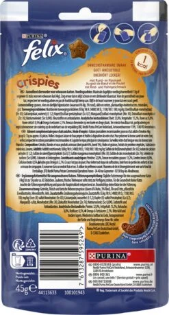 Felix Crispies - Kattensnacks Rund & Kip - 8 X 45g -Winkel Voor Kattenbenodigdheden 646x1200 3