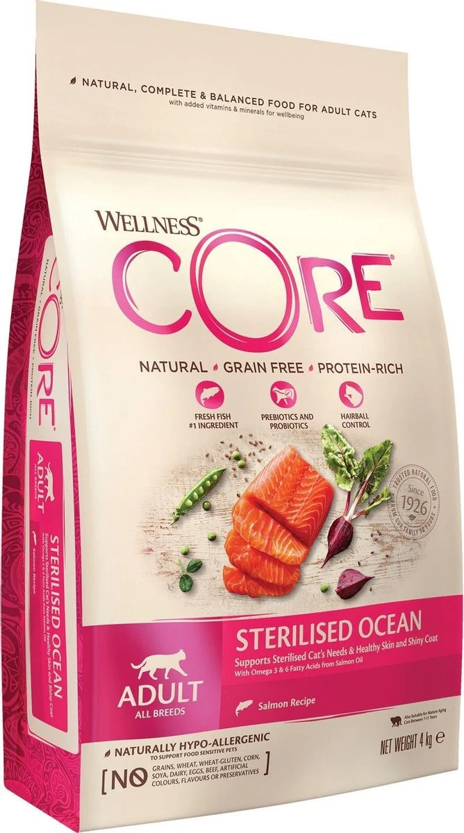 Wellness Core Kattenvoer Sterilised Zalm 4 Kg 3 Wellness Core Kattenvoer Sterilised Zalm 4 Kg