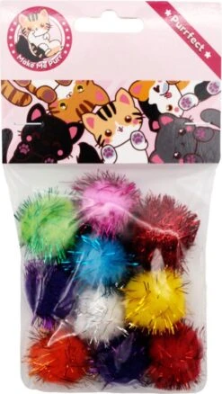 Make Me Purr Glitter Pompon Ballen (10 Stuks) - Kattenspeeltjes - Kattenspeelgoed - Speelgoed Voor Katten - Kat Speeltje Bal - Kitten Speeltjes Balletjes 12 Make Me Purr Glitter Pompon Ballen (10 Stuks) - Kattenspeeltjes - Kattenspeelgoed - Speelgoed Voor Katten - Kat Speeltje Bal - Kitten Speeltjes Balletjes -Winkel Voor Kattenbenodigdheden 677x1200