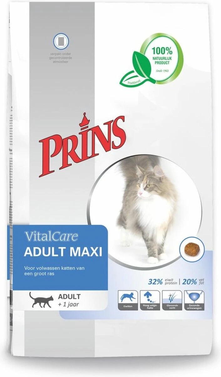 Prins VitalCare Adult Maxi - Kattenvoer - 10 Kg - Kat 3 Prins VitalCare Adult Maxi - Kattenvoer - 10 Kg - Kat