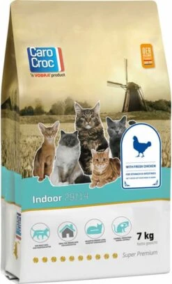 CaroCroc Indoor - Kip - Kattenvoer - 7kg