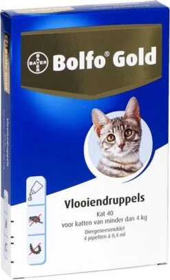 Bayer Bolfo Gold 40 Anti Vlooienmiddel - Kat - 0 Tot 4 Kg - 4 Pipetten 30 Bayer Bolfo Gold 40 Anti Vlooienmiddel - Kat - 0 Tot 4 Kg - 4 Pipetten -Winkel Voor Kattenbenodigdheden 728x1200