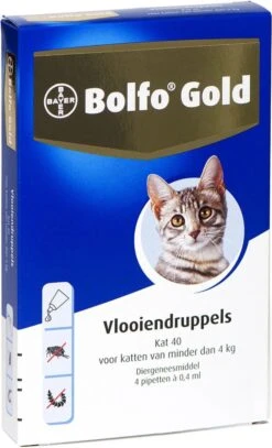 Bayer Bolfo Gold 40 Anti Vlooienmiddel - Kat - 0 Tot 4 Kg - 4 Pipetten 24 Bayer Bolfo Gold 40 Anti Vlooienmiddel - Kat - 0 Tot 4 Kg - 4 Pipetten -Winkel Voor Kattenbenodigdheden 729x1200