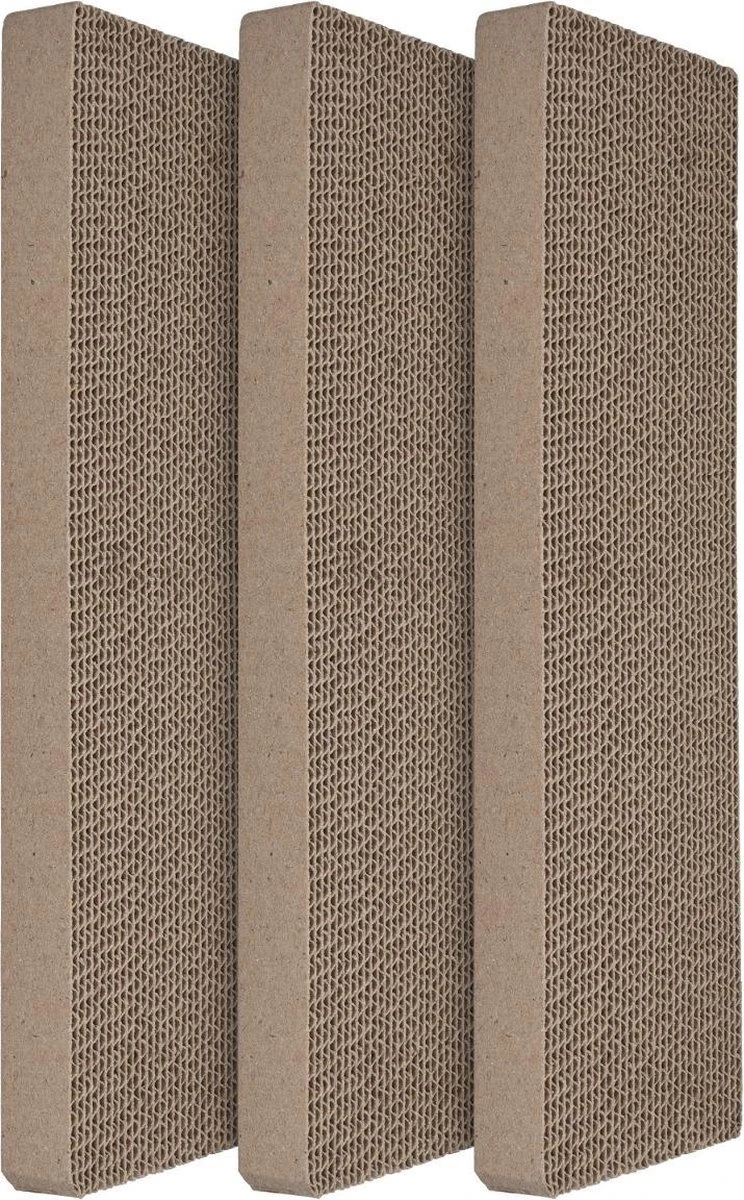 Navaris Kartonnen Krabplanken Voor Katten - Krabkarton Set Van 3 Stuks - 3 Krabmatten - Katten Karton Voor Ontspanning En Spelen 9 Navaris Kartonnen Krabplanken Voor Katten - Krabkarton Set Van 3 Stuks - 3 Krabmatten - Katten Karton Voor Ontspanning En Spelen - Afbeelding 7