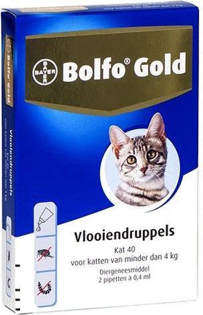 Bayer Bolfo Gold 40 Anti Vlooienmiddel - Kat - 0 Tot 4 Kg - 4 Pipetten 8 Bayer Bolfo Gold 40 Anti Vlooienmiddel - Kat - 0 Tot 4 Kg - 4 Pipetten - Afbeelding 6