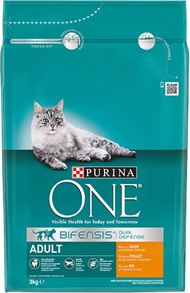 Purina ONE Adult - Kattenvoer Kip & Volkoren Granen - 3kg 9 Purina ONE Adult - Kattenvoer Kip & Volkoren Granen - 3kg - Afbeelding 7