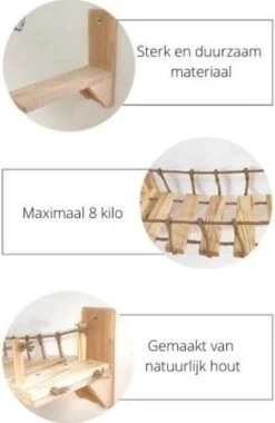 Be-Inspired® Houten Katten Brug – Katten Klimwand – Katten Klimmuur – Katten Muur – Katten Klim Plankjes – Huisdier – Hangmat – Wandmeubel Kat – Wandmontage – Duurzaam – 90 Cm -Winkel Voor Kattenbenodigdheden 781x1200 4