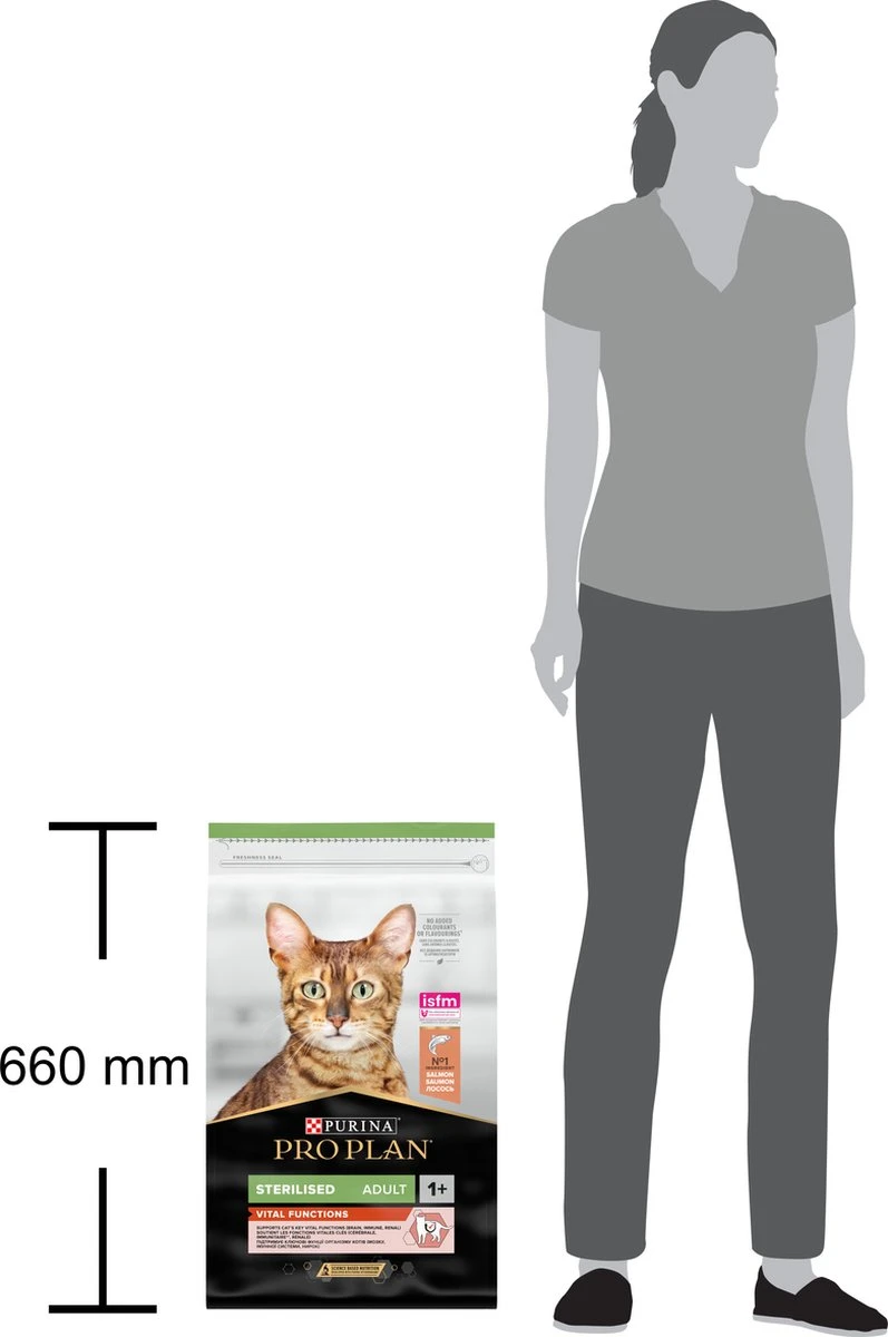 Pro Plan Sterilised Adult Vital Functions - Katten Droogvoer - Zalm - 10 Kg 5 Pro Plan Sterilised Adult Vital Functions - Katten Droogvoer - Zalm - 10 Kg - Afbeelding 3