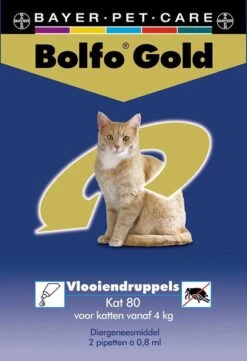 Bayer Bolfo Gold 80 Anti Vlooienmiddel - Kat - >4 Kg - 2 Pipetten -Winkel Voor Kattenbenodigdheden 820x1200