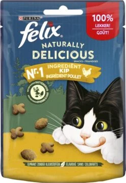 Felix Naturally Delicious Kip & Catnip - Kattensnacks - 8 X 50g -Winkel Voor Kattenbenodigdheden 826x1200