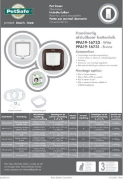 PetSafe 300 Deluxe Kattenluik - M - Ø 25.2 Cm - Wit -Winkel Voor Kattenbenodigdheden 831x1200 2