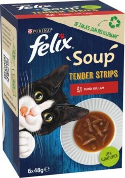 Felix Soup Tender Strips Met Rund, Kip & Lam - Katten Natvoer - 24 X 48g 12 Felix Soup Tender Strips Met Rund, Kip & Lam - Katten Natvoer - 24 X 48g -Winkel Voor Kattenbenodigdheden 841x1200 3