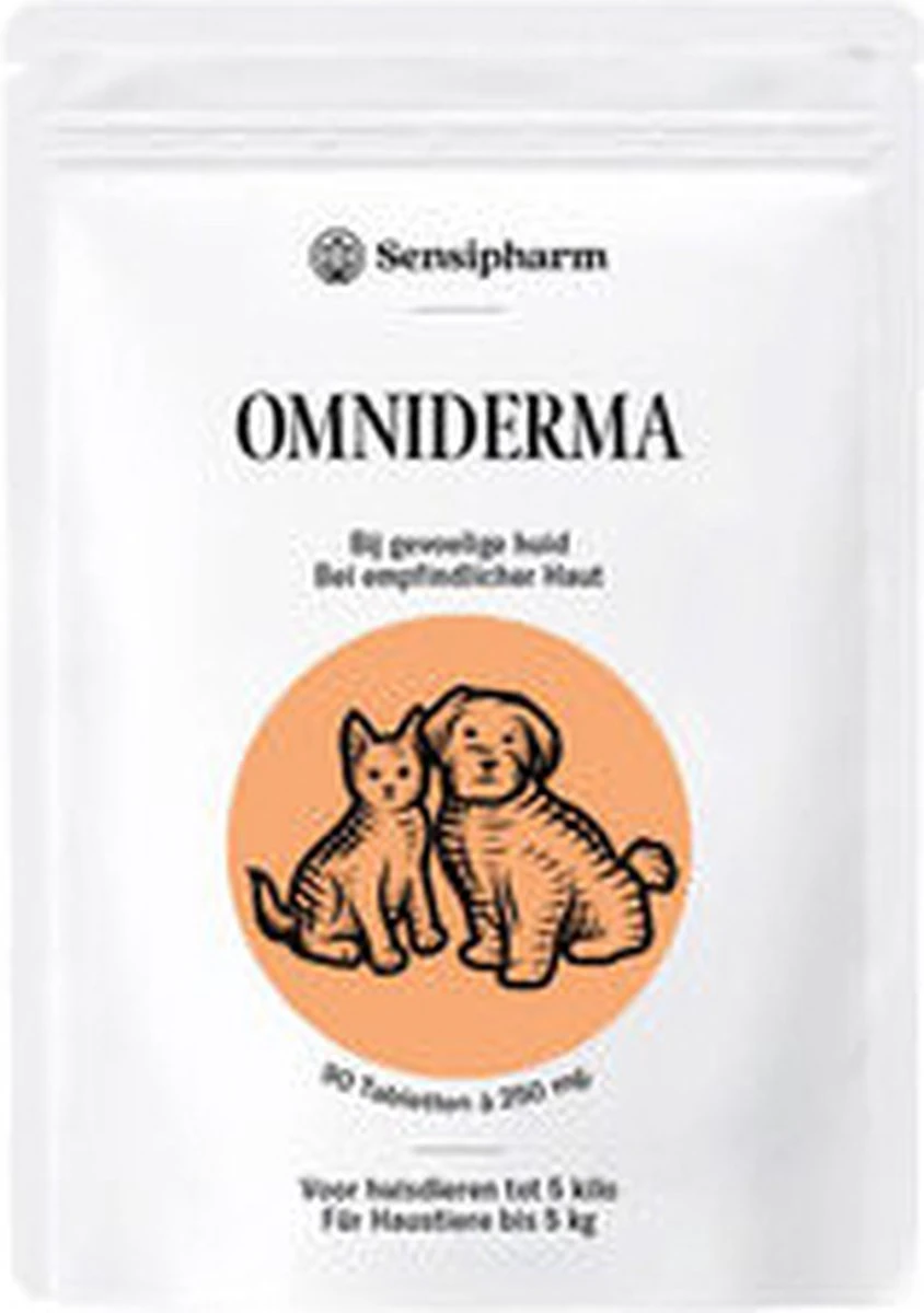 Sensipharm Omniderma Voor Kat, Hondje, Cavia, Konijn - Voedingssupplement Voor Huid En Vacht, Bij Jeuk, Eczeem & Hotspot - 90 Tabletten à 250 Mg 9 Sensipharm Omniderma Voor Kat, Hondje, Cavia, Konijn - Voedingssupplement Voor Huid En Vacht, Bij Jeuk, Eczeem & Hotspot - 90 Tabletten à 250 Mg - Afbeelding 7