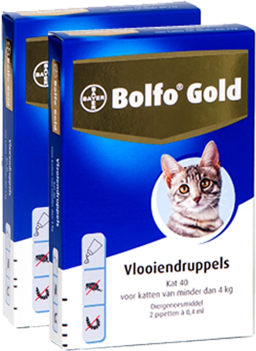 Bayer Bolfo Gold 40 Anti Vlooienmiddel - Kat - 0 Tot 4 Kg - 4 Pipetten 15 Bayer Bolfo Gold 40 Anti Vlooienmiddel - Kat - 0 Tot 4 Kg - 4 Pipetten - Afbeelding 13