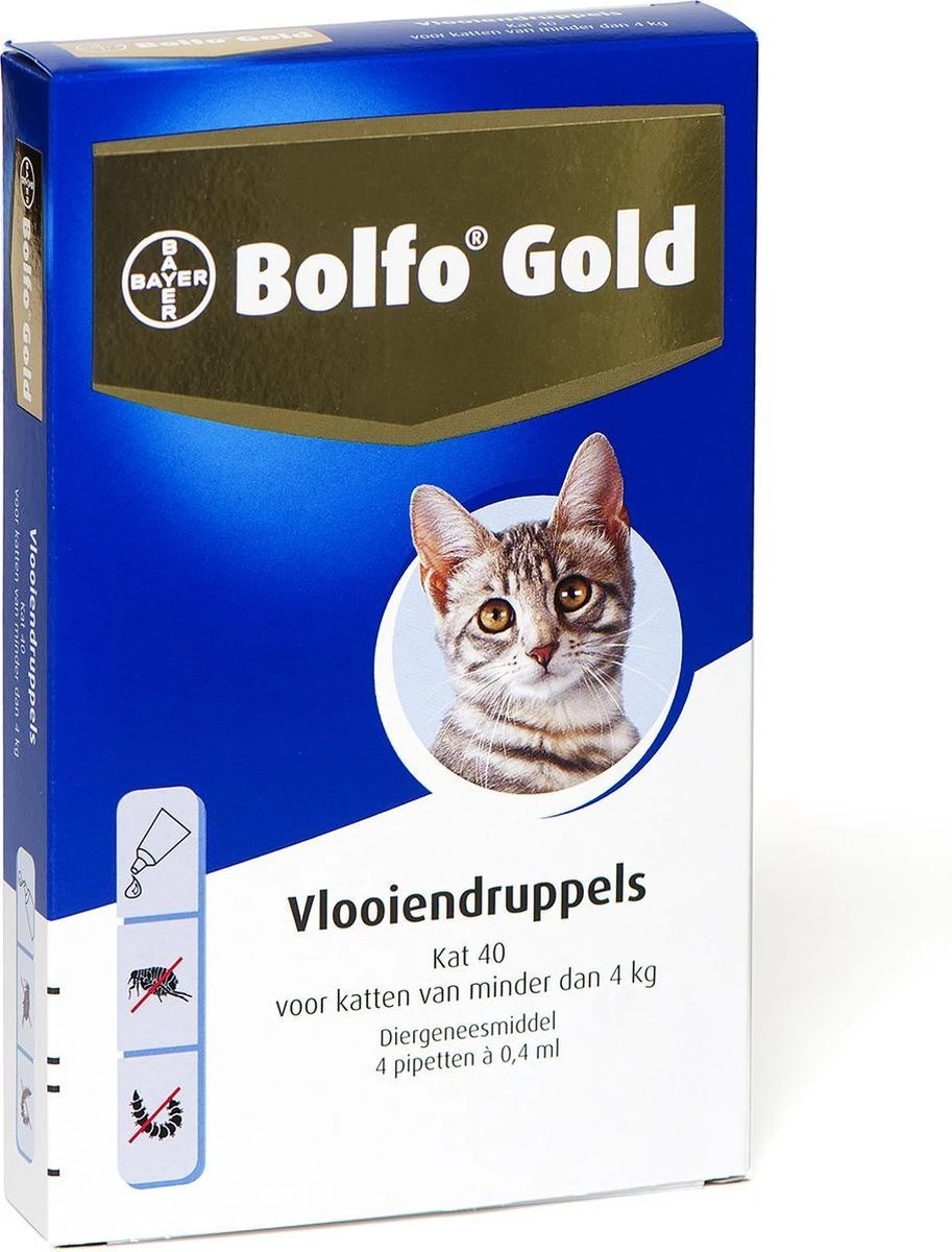 Bayer Bolfo Gold 40 Anti Vlooienmiddel - Kat - 0 Tot 4 Kg - 4 Pipetten 12 Bayer Bolfo Gold 40 Anti Vlooienmiddel - Kat - 0 Tot 4 Kg - 4 Pipetten - Afbeelding 10