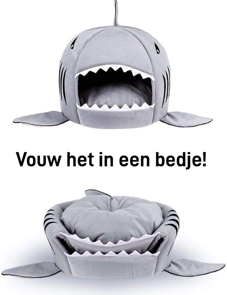 MikaMax Haai Hondenmand - Kattenmand - Dierenmand - Huisdierkussen - Mand Of Bed - Origineel - Extra Zacht Materiaal - 42 X 42 X 36 Cm 11 MikaMax Haai Hondenmand - Kattenmand - Dierenmand - Huisdierkussen - Mand Of Bed - Origineel - Extra Zacht Materiaal - 42 X 42 X 36 Cm - Afbeelding 9