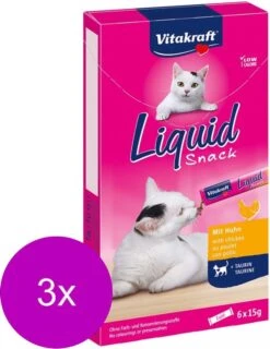 Vitakraft Cat Liquid Snack 6 Stuks - Kattensnack - 3 X Kip -Winkel Voor Kattenbenodigdheden 927x1200