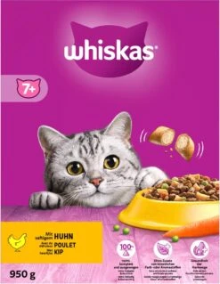 Whiskas 7+ Kattenbrokken - Kip - Doos 5 X 950 G 10 Whiskas 7+ Kattenbrokken - Kip - Doos 5 X 950 G -Winkel Voor Kattenbenodigdheden 928x1200