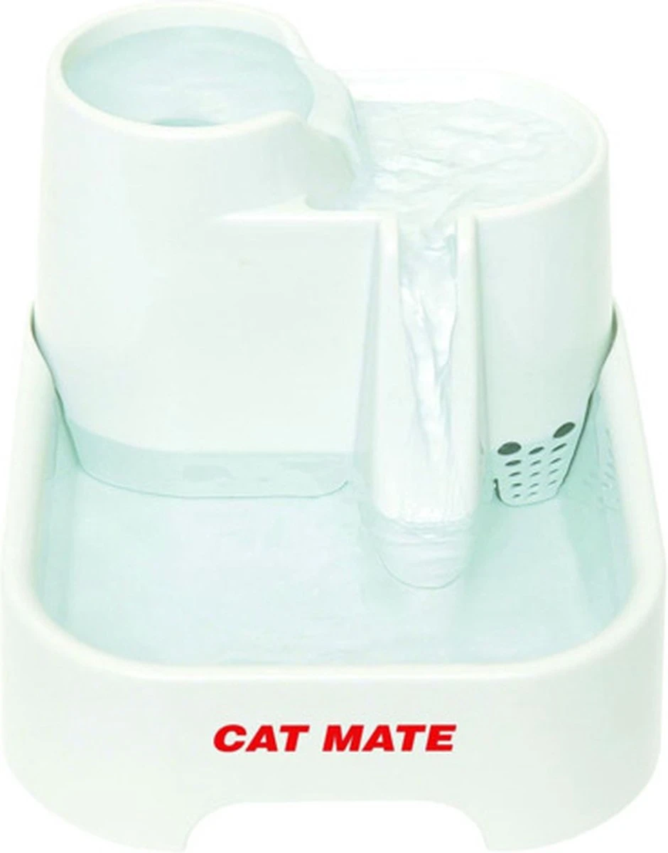 Cat Mate - Waterfontein Kat - Kattenfontein - Drinkfontein Kat - Fluisterstil - Poezen Fontein - Dieren Drinkbakken - Honden Fontein - 2 L 4 Cat Mate - Waterfontein Kat - Kattenfontein - Drinkfontein Kat - Fluisterstil - Poezen Fontein - Dieren Drinkbakken - Honden Fontein - 2 L - Afbeelding 2