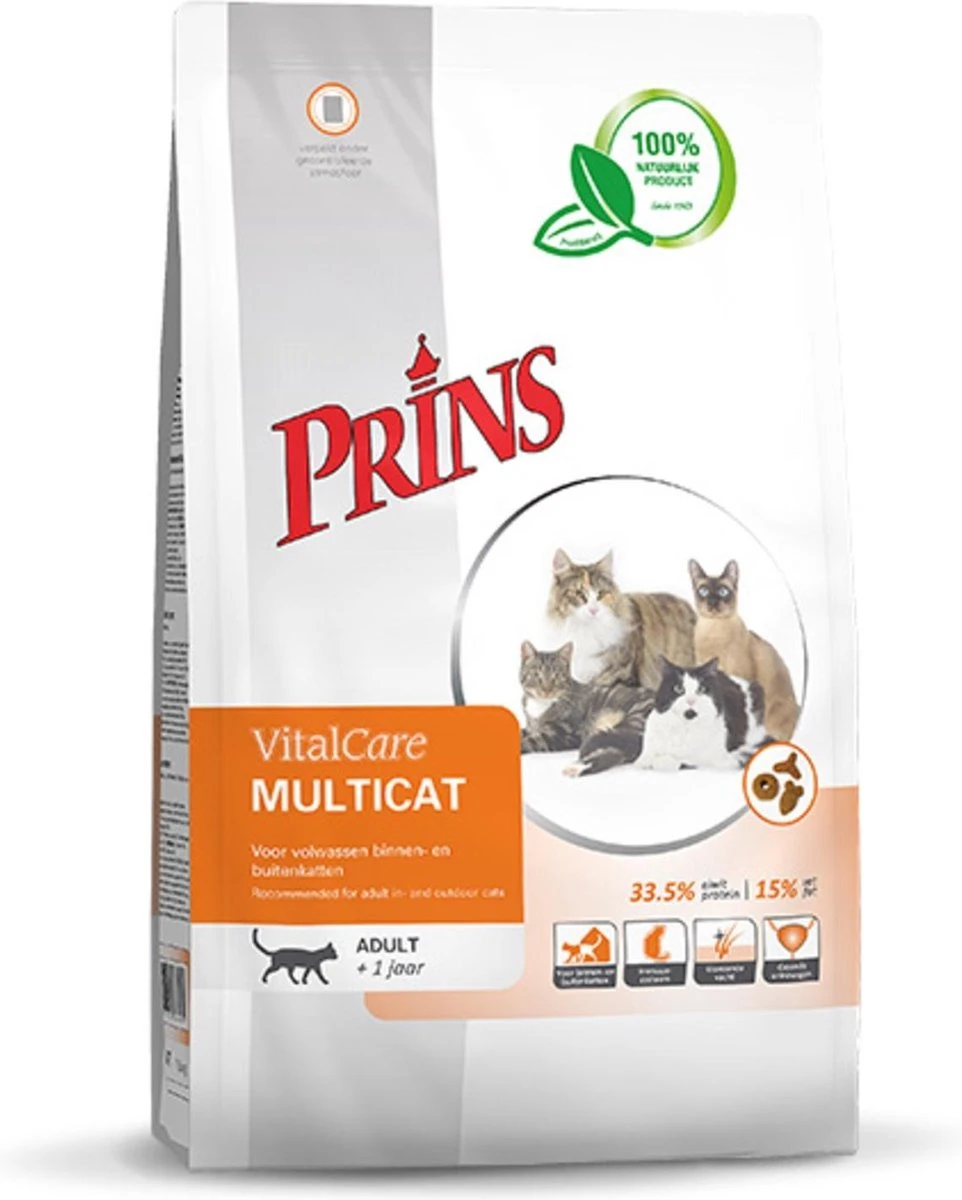 Prins VitalCare Multicat 10 Kg - Kat 3 Prins VitalCare Multicat 10 Kg - Kat