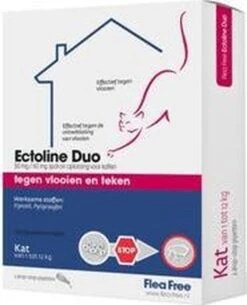 Flea Free Ectoline Duo Kat - Tegen Vlooien En Teken - 2 Pipetten -Winkel Voor Kattenbenodigdheden 973x1200