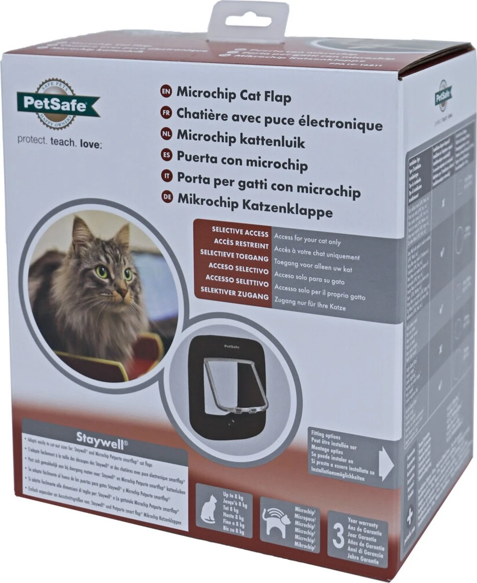 PetSafe Staywell Microchip Kattenluik - Bruin 14 PetSafe Staywell Microchip Kattenluik - Bruin - Afbeelding 12