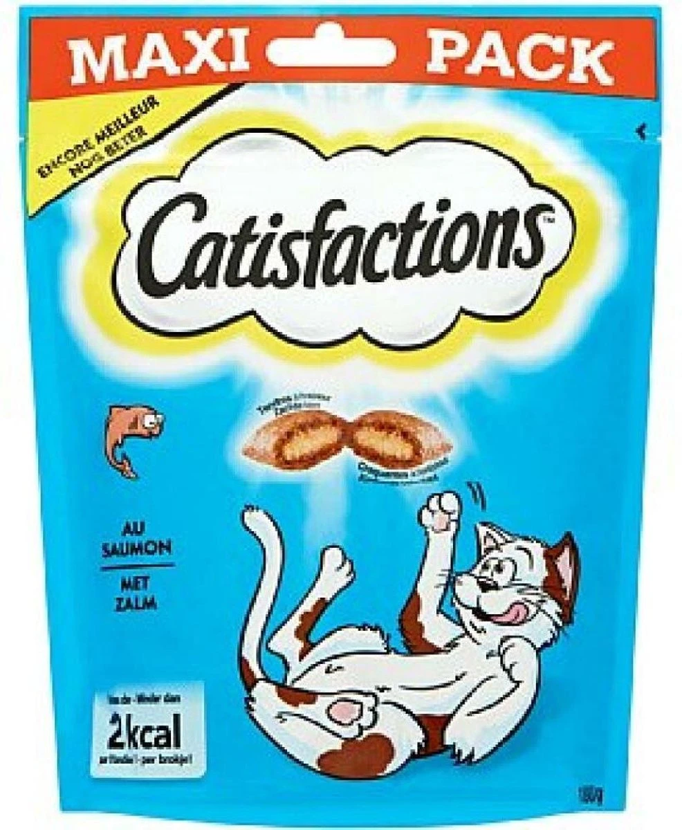 4x Catisfactions Kattensnoepjes Zalm 180 Gr 3 4x Catisfactions Kattensnoepjes Zalm 180 Gr