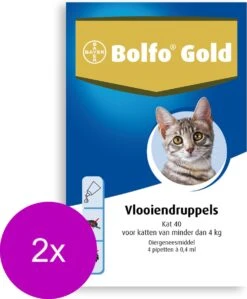 Bolfo Gold Kat 40 - Anti Vlooienmiddel - 2 X 4 Stuks 0 - 4 Kg 9 Bolfo Gold Kat 40 - Anti Vlooienmiddel - 2 X 4 Stuks 0 - 4 Kg -Winkel Voor Kattenbenodigdheden 992x1200