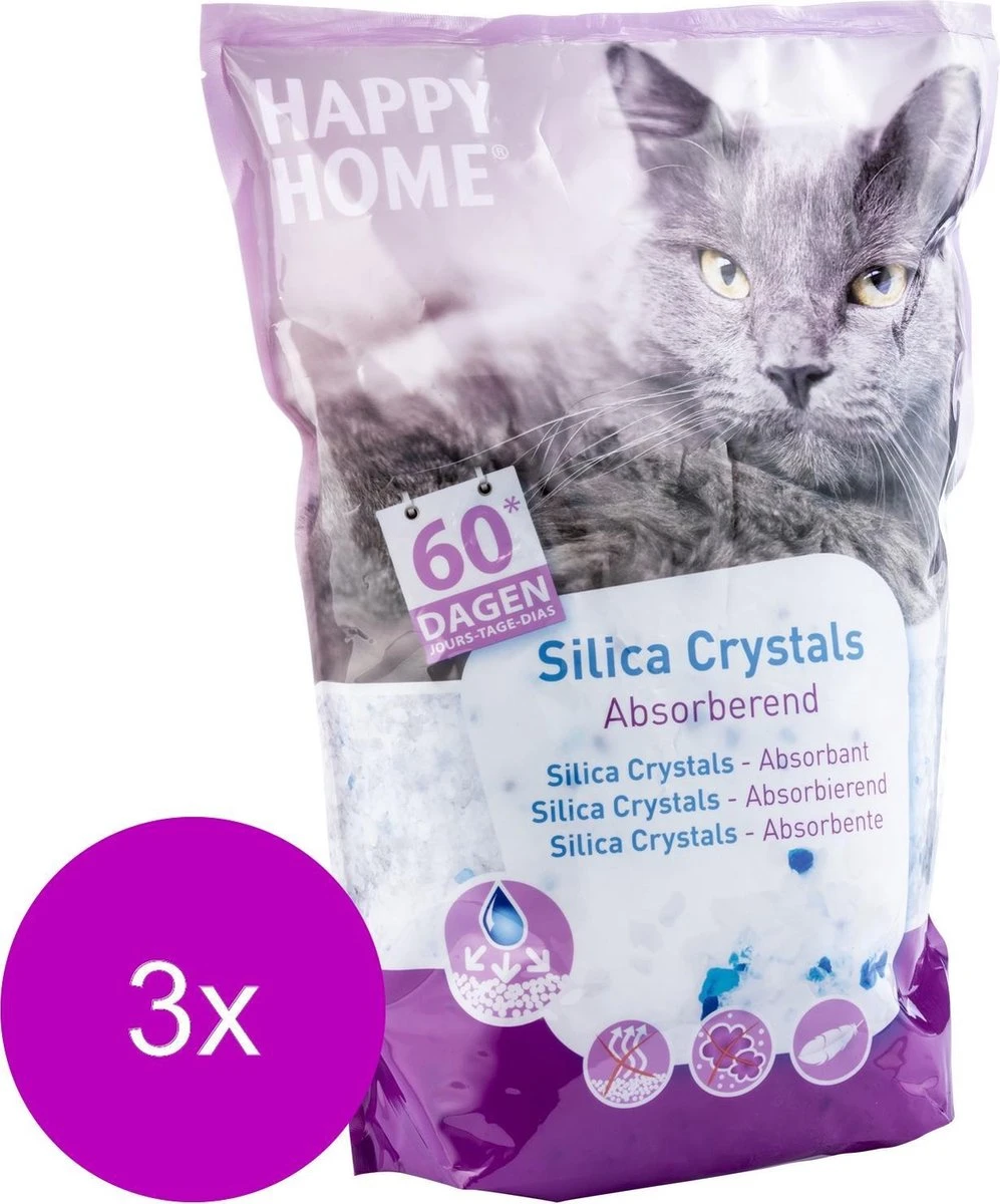 Happy Home Solutions Hygienic Crystals Light Plus - Kattenbakvulling - 3 X 7 L 4 Happy Home Solutions Hygienic Crystals Light Plus - Kattenbakvulling - 3 X 7 L - Afbeelding 2